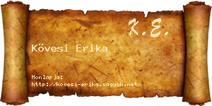 Kövesi Erika névjegykártya